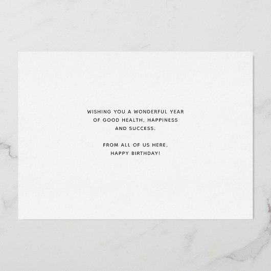 Voeg Logo-minimalistisch gouden sterren toe Folie Uitnodiging (Achterkant)