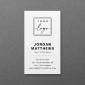 Voeg logo modern minimaal wit of kleur toe visitekaartje