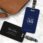 Voeg Logo Modern Script Business Custom Colors toe Bagagelabel<br><div class="desc">Voeg Logo Modern Script Business Custom Colours Bagagelabel toe dat ideaal is voor u en uw medewerkers wanneer u voor uw werk reist. Achtergrondkleur op de voor- en achterkant is bewerkbaar, klik op "Bewerken" om de kleur te wijzigen Personaliseer deze door de tekst voor de tijdelijke aanduiding en het afbeelding...</div>
