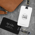 Voeg Logo Modern Script Business Custom Colors toe Bagagelabel<br><div class="desc">Voeg Logo Modern Script Business Custom Colours Bagagelabel toe dat ideaal is voor u en uw medewerkers wanneer u voor uw werk reist. Achtergrondkleur op de voor- en achterkant is bewerkbaar, klik op "Bewerken" om de kleur te wijzigen Personaliseer deze door de tekst voor de tijdelijke aanduiding en het afbeelding...</div>