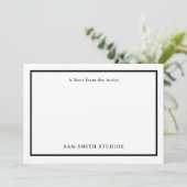 Voeg Logo of foto artiest dank u kaart (Staand voorkant)