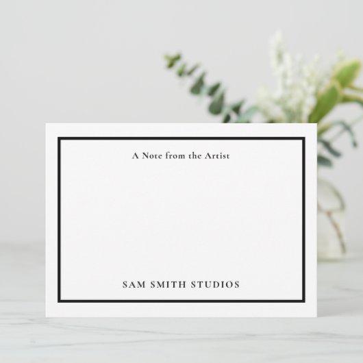 Voeg Logo of foto artiest dank u kaart (Staand voorkant)