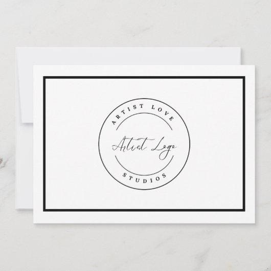 Voeg Logo of foto artiest dank u kaart (Achterkant)