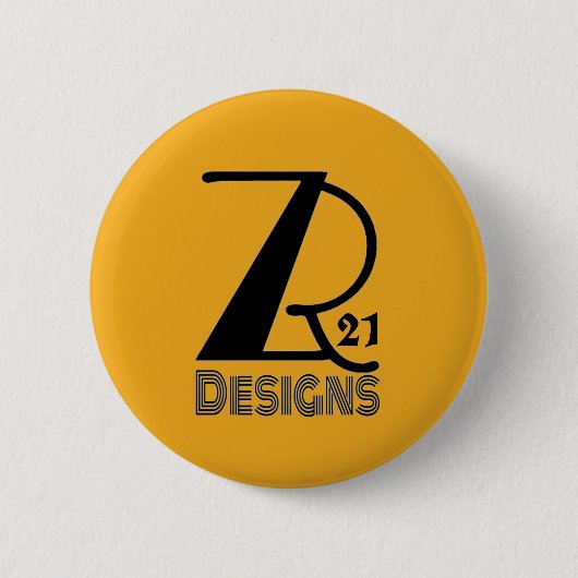 Voeg Logo of merk toe. ZR21design Gold Button (Voorkant)