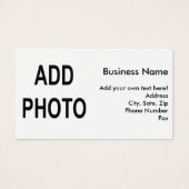 Voeg Logo of Photo Company Info Visitekaartje toe (Voorkant)
