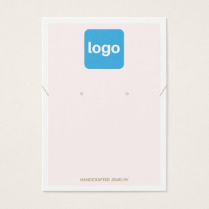 Voeg Logo Pastel Roze oorring en beeldscherm voor  Visitekaartje