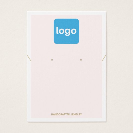 Voeg Logo Pastel Roze oorring en beeldscherm voor  Visitekaartje (Voorkant)