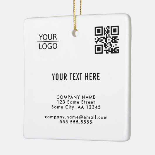 Voeg Logo QR-code aangepaste tekstpromotie toe, we Keramisch Ornament (Links)