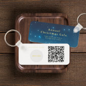 Voeg Logo QR Code Blue Gold Sleutelhanger toe