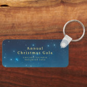 Voeg Logo QR Code Blue Gold Sleutelhanger toe (Voorkant)