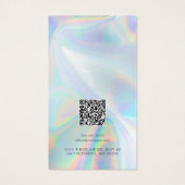 Voeg Logo QR Code Holographic Earning Display Kaar Visitekaartje (Achterkant)