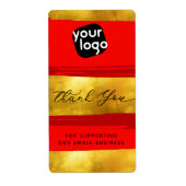 Voeg Logo & QR Code Moderne Gepersonaliseerd toe D Etiket (Voorkant)