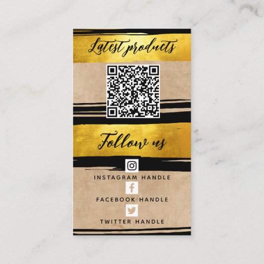 Voeg Logo & QR Code Moderne Gepersonaliseerd toe D Visitekaartje (Achterkant)