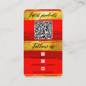 Voeg Logo & QR Code Moderne Gepersonaliseerd toe D Visitekaartje (Achterkant)