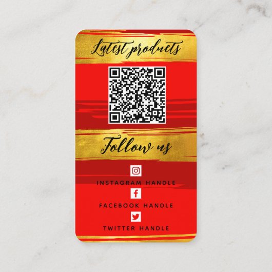 Voeg Logo & QR Code Moderne Gepersonaliseerd toe D Visitekaartje (Achterkant)