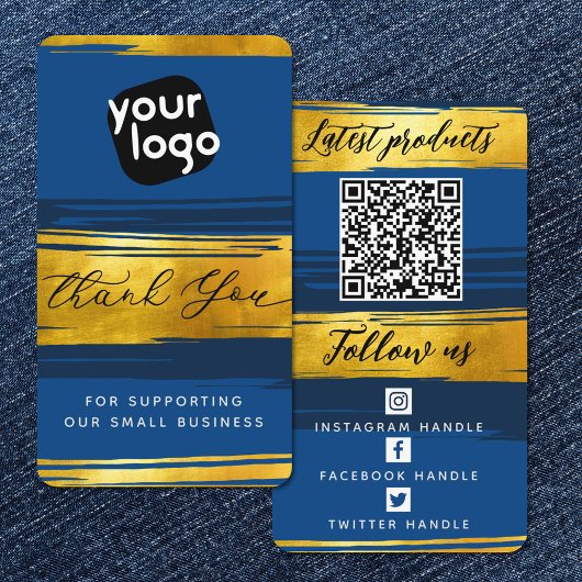 Voeg Logo & QR Code Moderne Gepersonaliseerd toe D Visitekaartje
