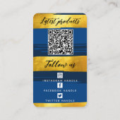 Voeg Logo & QR Code Moderne Gepersonaliseerd toe D Visitekaartje (Achterkant)