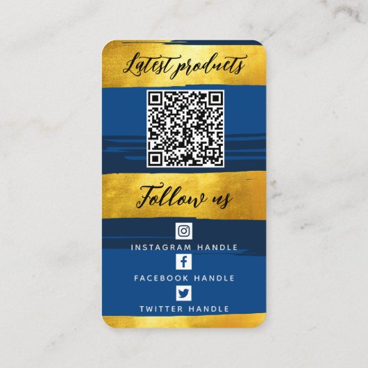 Voeg Logo & QR Code Moderne Gepersonaliseerd toe D Visitekaartje (Achterkant)