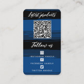 Voeg Logo & QR Code Moderne Gepersonaliseerd toe D Visitekaartje (Achterkant)