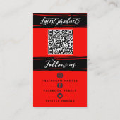 Voeg Logo & QR Code Moderne Gepersonaliseerd toe D Visitekaartje (Achterkant)