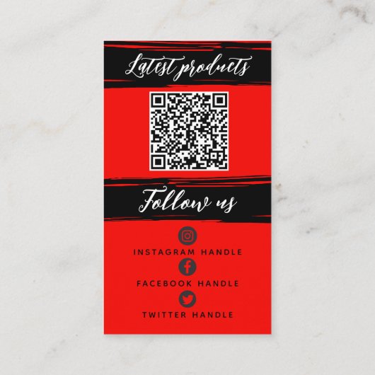 Voeg Logo & QR Code Moderne Gepersonaliseerd toe D Visitekaartje (Achterkant)