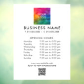 Voeg Logo QR Code Telefoonnummer Scan prijslijsten Raamsticker (Vel 3)