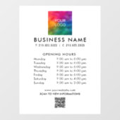 Voeg Logo QR Code Telefoonnummer Scan prijslijsten Raamsticker (Vel)