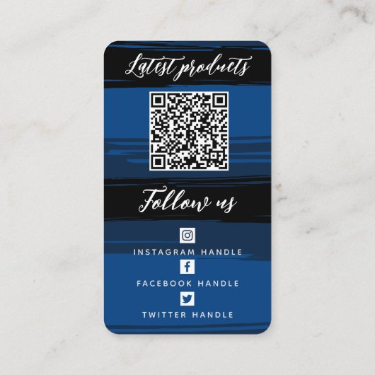   Voeg logo & QR-code toe Modern persoonlijk bedan Visitekaartje (Achterkant)