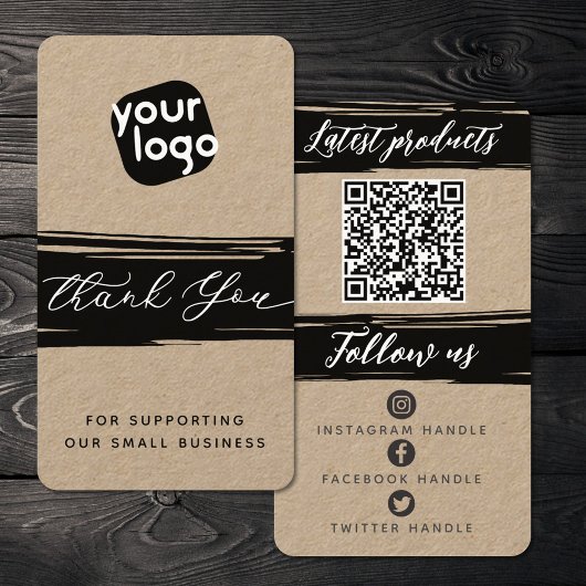   Voeg logo & QR-code toe Moderne gepersonaliseerd Visitekaartje