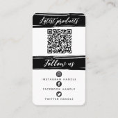   Voeg logo & QR-code toe Moderne gepersonaliseerd Visitekaartje (Achterkant)