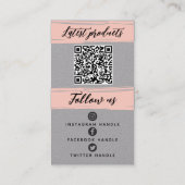   Voeg logo & QR-code toe moderne gepersonaliseerd Visitekaartje (Achterkant)