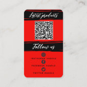   Voeg logo & QR-code toe Moderne gepersonaliseerd Visitekaartje (Achterkant)