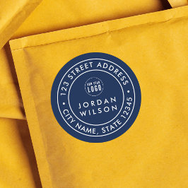 Voeg Logo Ronde dubbele rand Aangepast kleurenadre Ronde Sticker