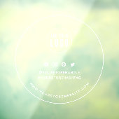 Voeg Logo Ronde witte rand Sociale Media Brandmerk Raamsticker (Vel 3)