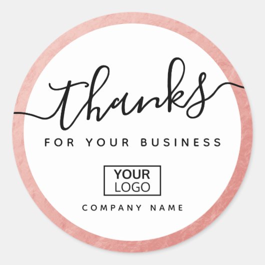 Voeg logo roos goud toe Bekijk de grens Ronde Sticker (Voorkant)