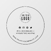 Voeg Logo Round Black Border Social Media Branding Raamsticker (Vel)