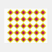 Voeg logo roze gele vorm toe labels (Vel)