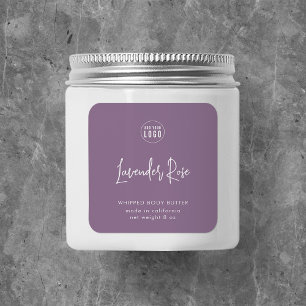 Voeg Logo Script Custom Color Minimal Product toe Vierkante Sticker