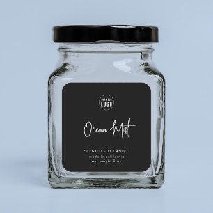 Voeg Logo Script Custom Color Minimal Product toe Vierkante Sticker