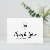 Voeg Logo Script en Typewriter Dankkaart toe Bedankkaart (Staand voorkant)