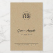 Voeg Logo Script Lines Kraft Product Label toe Wijn Etiket (Enkel label)