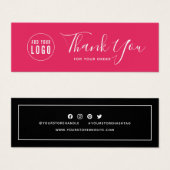 Voeg Logo sociale media toe Dank u bewerkbare kleu Mini Visitekaartjes (Voorkant /achterkant)
