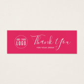 Voeg Logo sociale media toe Dank u bewerkbare kleu Mini Visitekaartjes (Voorkant)