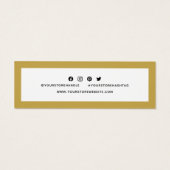 Voeg Logo sociale media toe Dank u bewerkbare kleu Mini Visitekaartjes (Achterkant)