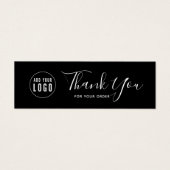 Voeg Logo sociale media toe Dank u bewerkbare kleu Mini Visitekaartjes (Voorkant)