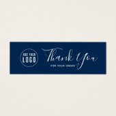 Voeg Logo sociale media toe Dank u bewerkbare kleu Mini Visitekaartjes (Voorkant)