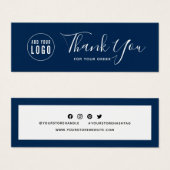 Voeg Logo sociale media toe Dank u bewerkbare kleu Mini Visitekaartjes (Voorkant /achterkant)