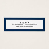 Voeg Logo sociale media toe Dank u bewerkbare kleu Mini Visitekaartjes (Achterkant)