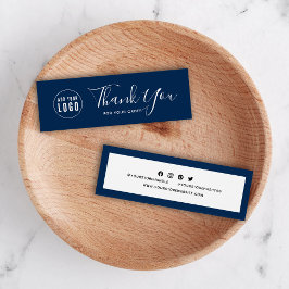 Voeg Logo sociale media toe Dank u bewerkbare kleu Mini Visitekaartjes