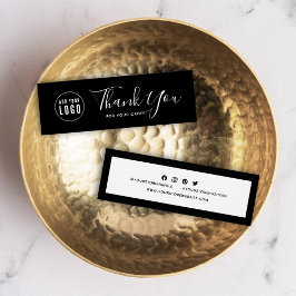 Voeg Logo sociale media toe Dank u bewerkbare kleu Mini Visitekaartjes